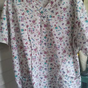 Women 3x scrub shirt